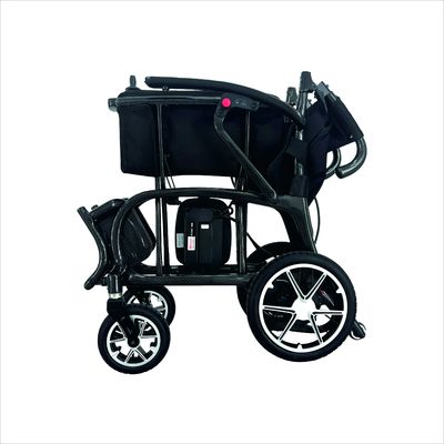 Silla de ruedas eléctrica plegable de fibra de carbono de 13 kg con ruedas de aleación de magnesio
