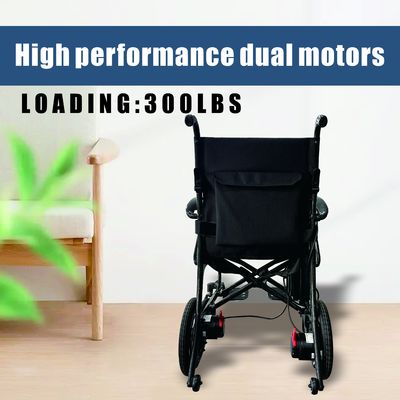 Silla de ruedas eléctrica plegable de fibra de carbono de 13 kg con ruedas de aleación de magnesio