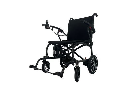 Sillón de ruedas eléctrico de fibra de carbono ultraligero 136KG carga plegable