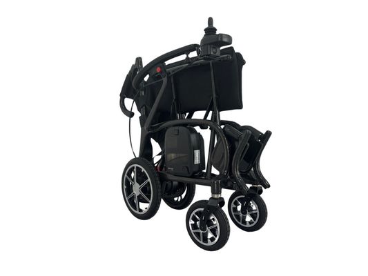 Silla de ruedas eléctrica de fibra de carbono plegable para un transporte fácil y un motor potente