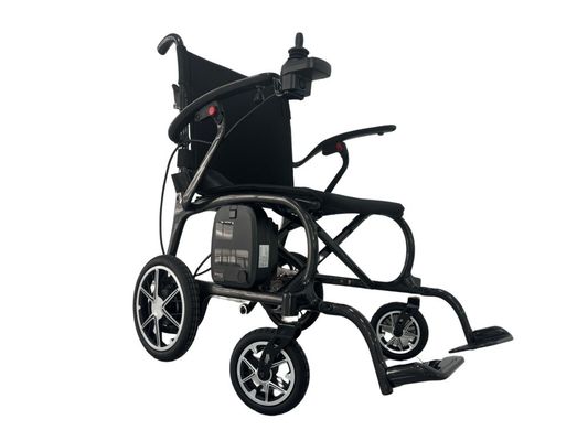Silla de ruedas eléctrica de fibra de carbono plegable para un transporte fácil y un motor potente