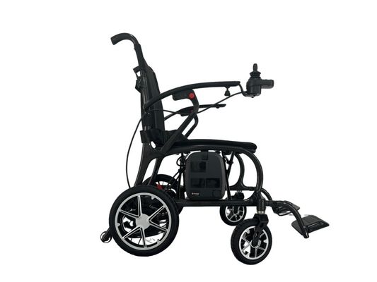 Silla de ruedas eléctrica de fibra de carbono plegable para un transporte fácil y un motor potente