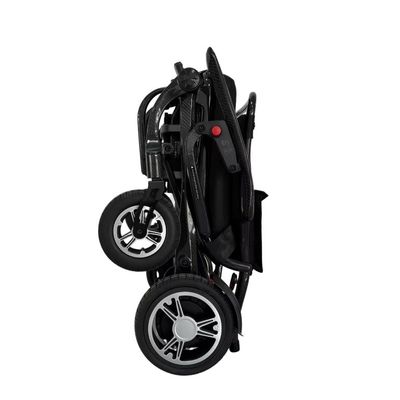 Silla de ruedas eléctrica con marco de fibra de carbono T700 y frenado electromagnético