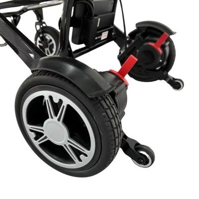 Silla de ruedas eléctrica de fibra de carbono ligera para discapacitados y discapacitados diseño plegable
