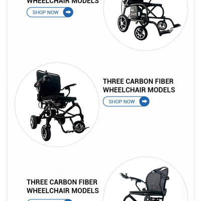 Silla de ruedas eléctrica T700 de fibra de carbono para discapacitados