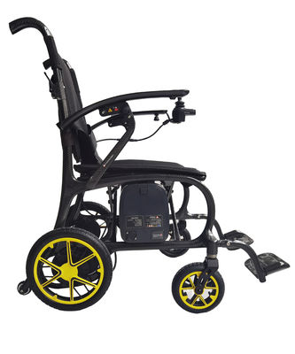11.5 kg de peso ligero asiento ampliado silla de ruedas de fibra de carbono con freno electromagnético
