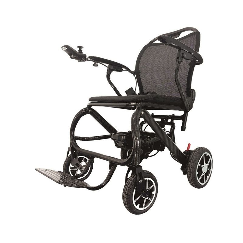 Silla de ruedas plegable eléctrica de lujo con asiento tamaño W460mm*D390mm y carga 300LBS 136KG
