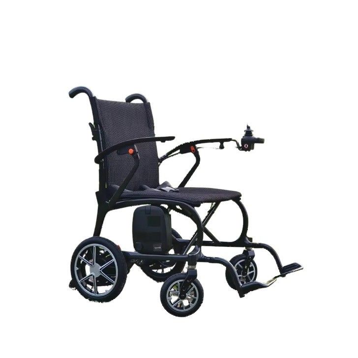 Silla de ruedas eléctrica hecha de material de fibra de carbono con asiento más ancho Tamaño de W510 * D415mm
